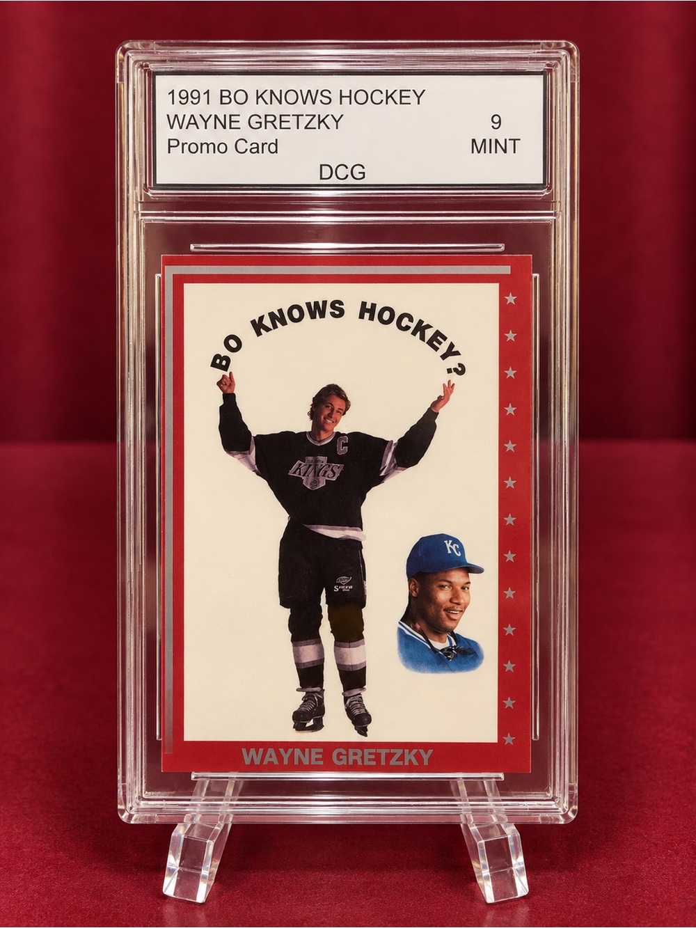 Wayne Gretzky 'Bo Knows Hockey?' Framed Collectible Card - Bo Jackson